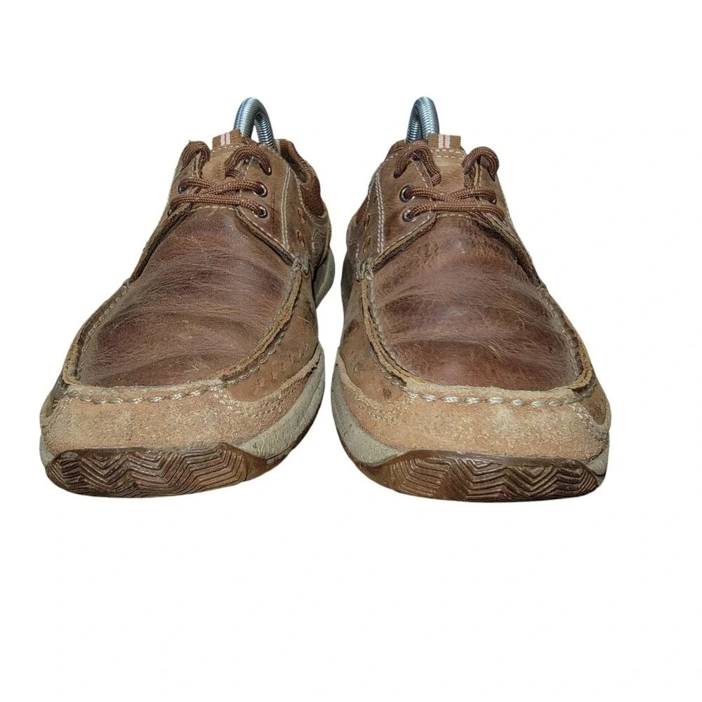 Clarks 1825 Armada Men's Brown Leather Casual Boat Shoes Size 8 M
